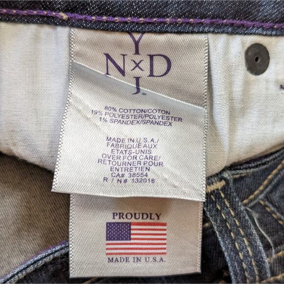 NYDJ Not Your Daughter's Jeans dark wash rhinestone pockets size 2 - Picture 7 of 10